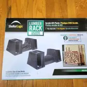 Firewood Rack Adjustable Plastic Bracket Kit, Black, Shelterlogic Lumberrack