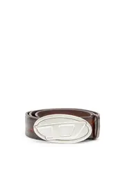 [Diesel] Diesel - 4cm belt in waxed leather - Belts - Man - Brown 105 Brown