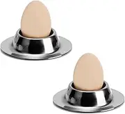 LERTREE 2 Pcs Stackable Stainless Steel Egg Trays Cups Egg Stand Holder