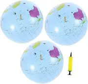 UPKOCH Educational Inflatable Globe for Boys and Girls Blow up 3D World Map Learning Toy Decorative for Home School Random Color