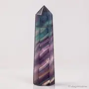 137g108mm Rainbow Fluorite Point Crystal Tower Natural Obelisk Healing Quartz
