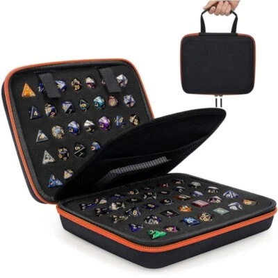 Versatile Dices Storage Box with Detachable Slotted Tray and Carrying Handle