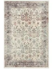 [Miss Amara] Addison Distressed Rug in Cream/Purple