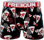 [FREEGUN] La Vache Qui rit Men's Microfibre Boxer Shorts, Black 2, Large