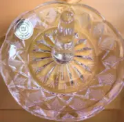 Bohemian Bohemia Czech Republic Lead Crystal Ring/Jewelry Holder 4" Dia NEW