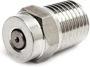 1pcs 0 Degree 1.2mm Orifice Diameter 304 Stainless Steel Pressure Washer Nozzle 1/4NPT Thread Spray Tip Replacement for Surface Cleaner Water Broom Undearriage Cleaner