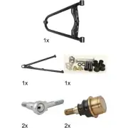Left Upper & Lower A-Arm Replacement Kit 2011 Ski Doo MX Z X 1200 4-TEC 129