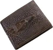 [Itslife] Men's Genuine Cowhide Alligator Head Crocodile Gator Horizontal Wallet