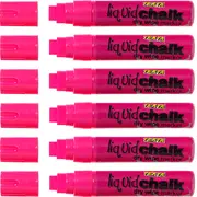 Texta Liquid Chalk Marker Jumbo Dry Wipe 15mm (Pink) [Pack 6]