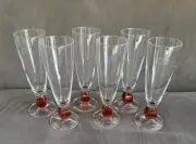Champagne Glasses Schott Zwiesel Conte Burgundy Fluted Faceted Teardrop Stem
