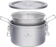 Boundless Voyage Titanium Pot Multifunctional Rice Cooker 2L+0.9L Pot Set Ultralight Outdoor Camping Cookware