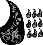 GREENADSCAPE 10Pcs Self Adhesive Water Drop Shaped Guitar Pickguard Durable Scratch Plate for Acoustic Guitar Easy Installation Protective Sticker