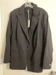 Lane Bryant Women's Blazer 18P Black The Bryant Jacket Stretch One button #73