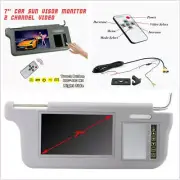 12V 7" 2 Channel Video Sunvisor Rear View Mirror Screen LCD Monitor Touch Button (for: Honda)