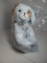 Bearington Baby Waggles Plush Lullaby Musical Stuffed Animal Blue Puppy Dog 12"