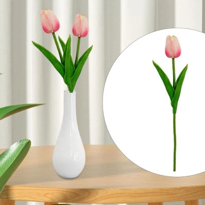 Tulip Artificial Flower Decoration Realistic Photo Prop Ornament Faux Tulip for