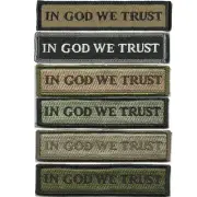 VELCRO® BRAND Fastener Morale HOOK In God We Trust Patches 3.75x1"