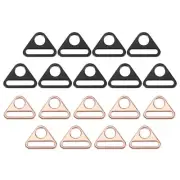 1.5 Inch 18 Pcs Triangle Buckle Adjuster for Bag Rose Gold/Matte Black