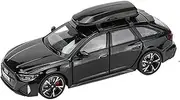 Finished Scale Model 1:32 for Audi RS6 Die Casting Alloy Car Model Simulation Sound Light Pull Back Vehicle Model Decorative Ornaments Presents Ornaments(Black)