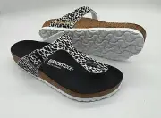 Birkenstock Textile GIZEH Leo Lilly Black White BNIB 1015641