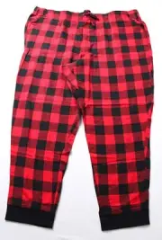 Old Navy Men's Flannel Pajama Joggers BL1 Red Buffalo Check Size 3XL NWT
