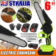 Cordless Rechargeable Saw Electric Chainsaw w/Battery-Powered Wood Cutter AU