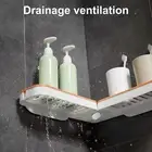 Multi-functional Corner Shelf Hollow Drain Storage Rotatable Wall Mount
