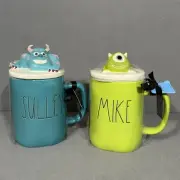 New Rae Dunn Coffee Mug Set Disney Monsters Inc Pixar Mike Sulley With Lid