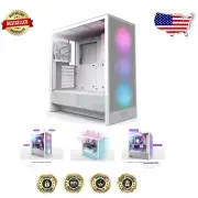 Mid-Tower H5 Flow RGB PC Case with Exceptional Cooling & Tempered Glass - White