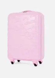 Hello Kitty 4-Wheel Hard Shell SuitcaseA hard shell suitcase is embossed...