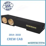 2014-2018 GMC Sierra Crew Cab Truck YELLOW Sub Box 8" Dual Subwoofer Enclosure
