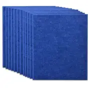 iDEER LIFE Acoustic Foam 12Pcs Sound Absorbing Panels Wall Tiles (Square Shape (Blue))