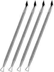 FOMIYES 4pcs Stainless Steel Cuticle Pusher Set for Nail Art Nail Scraper Cuticle Tools for Gel Polish Removal
