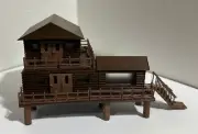 O Scale Model Railroad Cabin Kit with Video Assembly Instructions