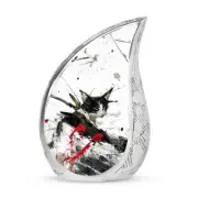 Abstract Whiskers Cat Urn - Small Urn For Human Ashes - Urn For Ashes Adult Male