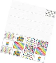JEWEDECO Party Favors for Kids 1 Bulk Set of Birthday Cards with Funny Designs Envelopes