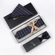 [GerRit] Men's Bow Tie Bow Tie Tie Handkerchief Set With Gift Box For Official Tuxedo Bow Tie Anniversary Birthday Wedding for Party, Business