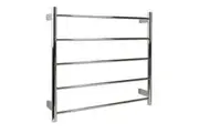 AGUZZO Ezy Fit Dual Wired Round Tube Heated Towel Rail 75 x 70cm - Polished SS