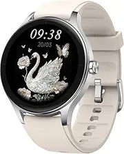 Smart Watch, 44mm Fitness Tracker Watch, Answer/Make Calls, 1.27’’ Digital Smartwatch with AI Voice, IP68 Waterproof Watch Calculator, Calendar, Games for Ladies, Women & Men