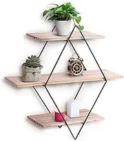 XWBLDBDFC 3-Tier Industrial Diamond Wall Shelf