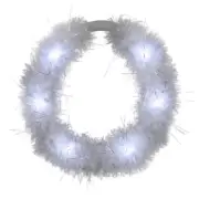 LED White Feather Angel Halo Crown Light Up Headband