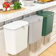9L Wall Mounted Trash Can Household Waste Bin Hanging Bathroom Trash Can With...