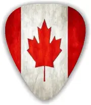 10 CANADIAN ~ Canada ~ Flags ~ Guitar Picks, Genuine Celluloid Guitar Picks