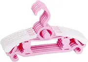Fonowx 5 Baby Hangers for Kids Clothing Storage in Nursery, Pink, as described