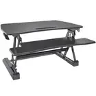 Desk Riser 90cm Wide Adjustable Sit to Stand for Dual Monitor Keyboard Laptop Bl