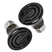 50W 2 Pack Mini Heat Emitter Non-Light Emitting Brooder Coop Heater Black