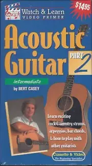 Acoustic Guitar Part 2 Intermediate by Bert Casey (VHS, 2003) NEW