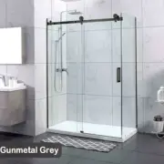 1180-2000mm L Shape Sliding Shower Screen Frameless GM Square Rail Handle