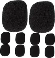 ERINGOGO 10pcs Mini Microphone Windscreen Covers for Lapel and Headset Soft Sponge Material Easy to Install for Speech Teaching Conferences and Noisy Environments