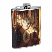 Clocks Em1 Flask 8oz Stainless Steel Hip Drinking Whiskey